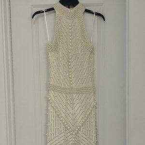 SOLD NWT Donnee Par Dieu Pearl & Rhinestone Halter Special Occasion